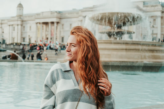 Woman with wavy hair