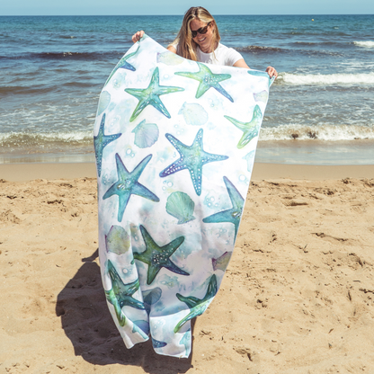 Beach/Bath Microfibre Towel - Turquoise Tide