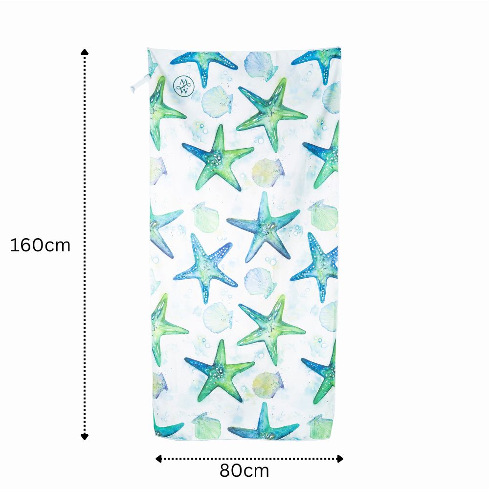 Beach/Bath Microfibre Towel - Turquoise Tide