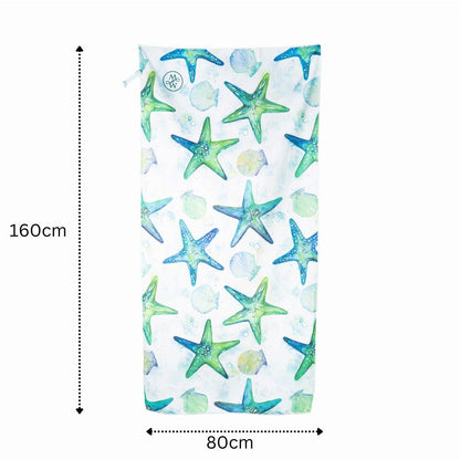 Beach/Bath Microfibre Towel - Turquoise Tide