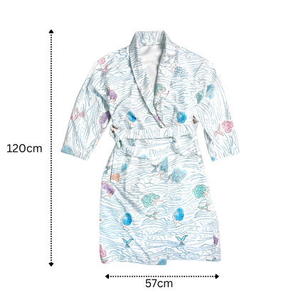 Microfibre Robe - Mermaid Blue