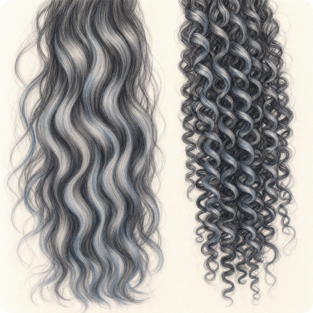 Merwave wavy hair sign